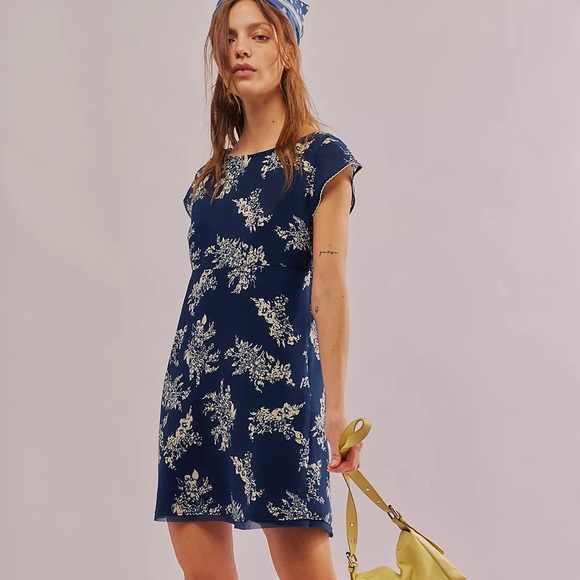 Free People Dresses & Skirts - NWT Free Peopke Mazzy Mini Dress/L/Navy Combo